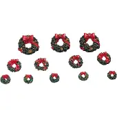 Lemax Village Collection Kr nze mit roter Schleife 12er Set # 34957
