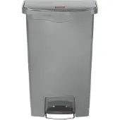 Rubbermaid Tretabfalleimer Slim Jim, Kunststoff, Fassungsvermögen 50 Liter, beige