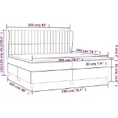 vidaXL Boxspringbett mit Matratze Schwarz 200x200 cm Samt