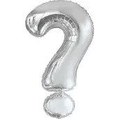 Amscan Folienballon Maxi Fragezeichen silber