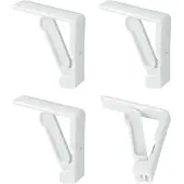 Metaltex Packung mit 4 verstellbaren Tischdeckenhaltern mit Feder - Farbe Weiß