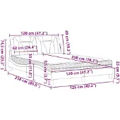vidaXL Bett "Viana" mit Matratze Cappuccino-Braun 120x200 cm Kunstleder