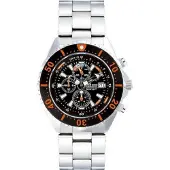 Chris Benz Uhr Damen, Herren, Mixed CB-C300-O-MB Chronograph, TaucheruhrOrange, Schwarz