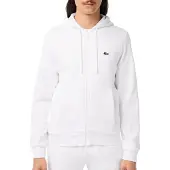 Lacoste Herren Regular Fit Sweatjacke mit Kapuze und Reißverschluss, weiß