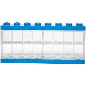 LEGO Minifiguren-Display – 16 Fächer – 38 cm – Blau - - One Size - Boxen