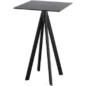 Essentials Infinity Stehtisch Schwarz gestell + Schwarz HPL 70x70 cm