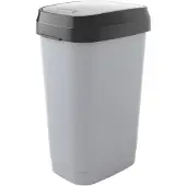 Kis Odpadkový koš Dual Swing Bin L šedý, 50 L