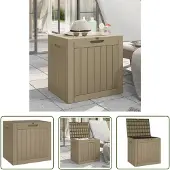 The Living Store Gartenbox Hellbraun 55,5x43x53 cm Polypropylen