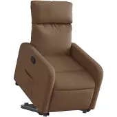 vidaXL Relaxsessel mit Aufstehhilfe Braun Stoff