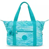 Kipling Schultertasche Basic Print Art Medium Tote Aqua Pool