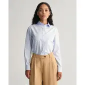 Gant für Damen. 4300348 Regular Fit Hemd aus blauer Popeline (42), Lässig, Baumwolle, Langarm