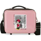 Disney für Damen. 3673927 Kulturbeutel ABS Minnie New York anpassungsfähig rosa (OSFA), Lässig, ABS/Polykarbonat