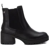 Xti für Damen. 14337001-NEGRO Stiefelette 143370 schwarz (36), 5 bis 8 cm, Reißverschluss, Lässig