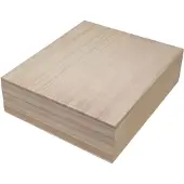 Sans marque Kist Vierkant met Losse Deksel Paulownia Hout
