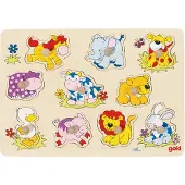 Goki 10-teiliges Puzzle Tierbabys