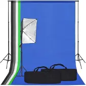 vidaXL Fotostudio-Set mit Softbox und Hintergrund