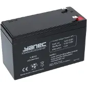 YANEC Wartungsfreier Blei-Akku 12V 9Ah für Notstromversorgung und Sicherheitssysteme