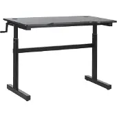 Beliani Gaming-Tisch Schwarz MDF Metall 120 x 60 cm RGB LED-Beleuchting Manuell Verstellbar Futuristisch Modern Jugendzimmer Büro