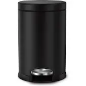 Simplehuman Mülleimer Pedaleimer Rund Schwarz 4,5L