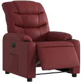 vidaXL Relaxsessel Elektrisch Weinrot Kunstleder
