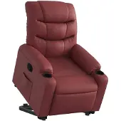vidaXL Relaxsessel mit Aufstehhilfe Weinrot Kunstleder