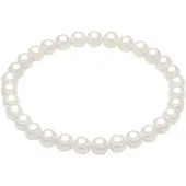 Lulu & Jane Perlen-Armband Muschelkernperle in weiß | Gr.: 16 cm