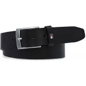 Tommy Hilfiger für Herren. AM0AM13126 Schwarzer Ledergürtel (100 cm), Lässig, Klassisch