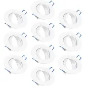 HOFTRONIC™ Balos GU10 Einbaurahmen 10x IP20 Schwenkbar Weiß