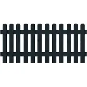 Intergard Staketenzaun holz 80x180cm (Schwarz)