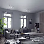 HOFTRONIC™ LED Deckenleuchte 12W 3 Flammig 1035lm 6500K Weiß Schwenkbar