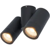 HOFTRONIC™ LED Wandleuchte 8W 690lm 2700K GU10 Schwarz IP65 Dimmbar Schwenkbar