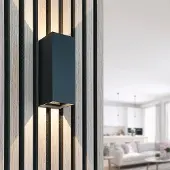 HOFTRONIC™ LED-Wandleuchte Miles S 10W 3000K IP65 Schwarz Set 2 Stück