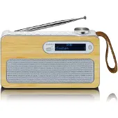 Lenco PDR-040 tragbares DAB+ Radio - Bluetooth 5.0 - PLL FM - 5 Speichertasten - Uhr und Weckfunktion - 3 Watt RMS - 2000mAh Akku - Weiß