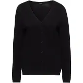 Goldner Strickjacke "Kurzgröße Weiche Kaschmirstrickjacke mit V-Ausschnitt" Ohne