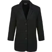 Goldner Baumwollblazer mit Reverskragen in schwarz | Gr.: 50