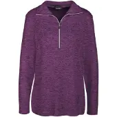 Goldner Longpullover "Kurzgröße Flauschiges Troyer- Shirt" Flauschig angeraute Melange-Qualität