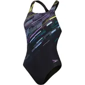 Speedo Damen Schwimmanzug DIGI PLMT MDLT AF BLACK/PURPLE