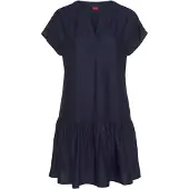 s.Oliver Blusenkleid "mit Volant am Rock" Ohne Taschen luftiges Tunikakleid, Sommerkleid,leichtes Strandkleid,Cover-up, Basic