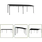 The Living Store Garten-Sonnenschutz 6x3x2,55 m Anthrazit