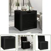 The Living Store Gartenbox Schwarz 55,5x43x53 cm Polypropylen