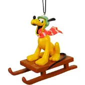 Disney 3D-Ornament Pluto Schlitten 11x5x10 cm Weihnachtsschmuck (multi)
