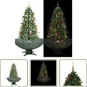 The Living Store Schneiender Weihnachtsbaum mit Schirmfuß Grün 170 cm