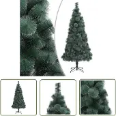 The Living Store Künstlicher Weihnachtsbaum mit Ständer Grün 210cm PET
