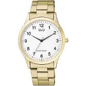 Q&Q Herrenuhr mit Edelstahlarmband, goldfarben