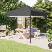 The Living Store Partyzelt Faltbar Anthrazit 2x2 m