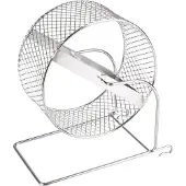Flamingo Hamsterrad aus Metall Trota Chrom , Maße: 15,2 cm