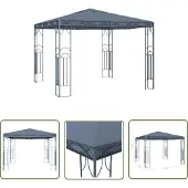 The Living Store Pavillon 300 x 300 cm Anthrazit