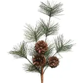 Everlands Künstliche Tannenzweige 30cm Tannenzapfen Zapfen Weihnachtsdeko Dekozweige grün