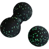 Schildkroet DUAL MASSAGESET, (2 Massagebälle) black-green, in 4C Box