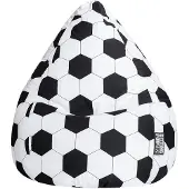 Sitting Bull Sitzsack BeanBag Fußball XL 110 x 70 cm Schwarz Bbxl